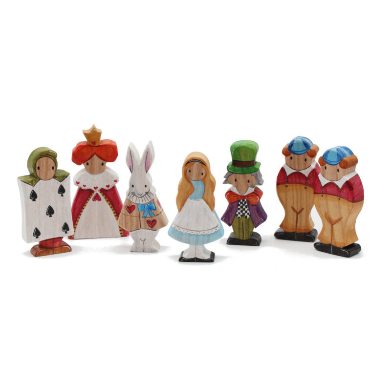 Alice in Wonderland Figurines Set / 7 Figures