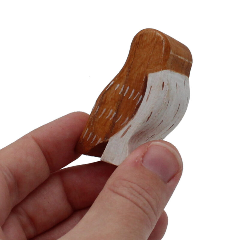 Barn Owl Wooden Bird in hand