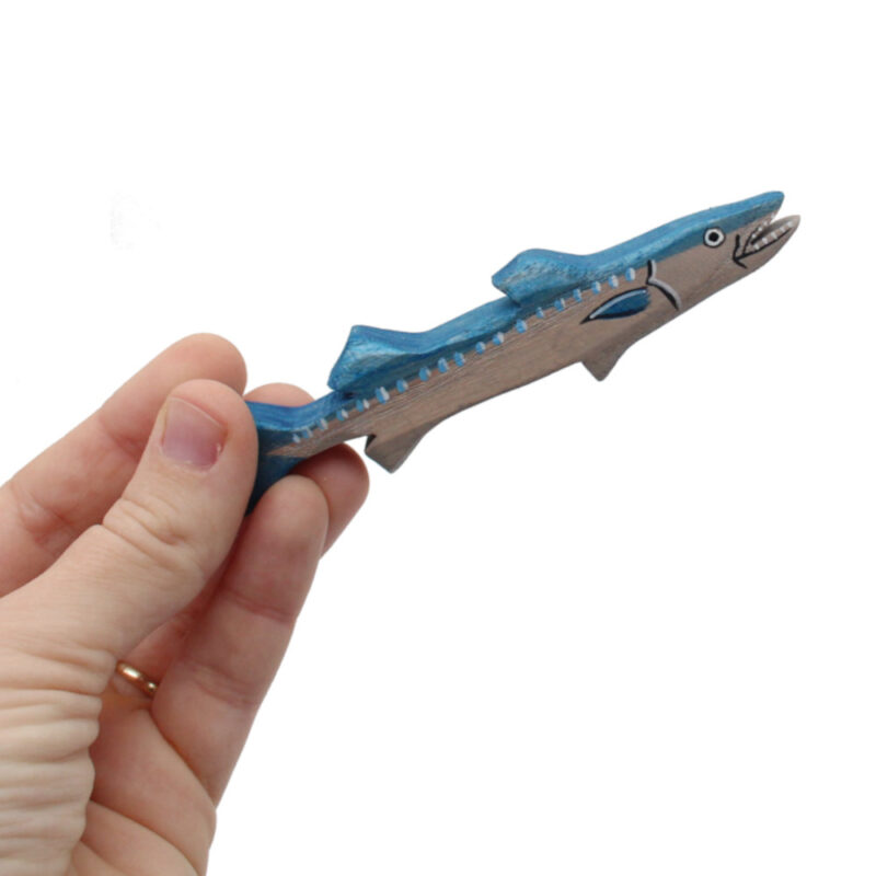 Barracuda Wooden Figure in Hand - by Good Shepherd Toys