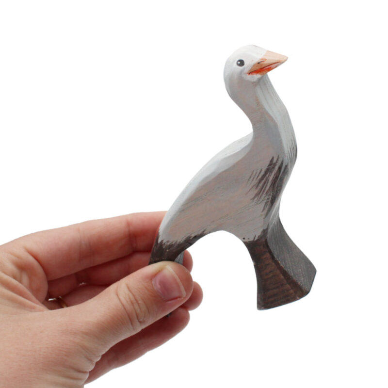 Blue Crane Toddler Bird Figure in hand - by Good Shepherd Toys