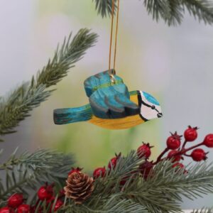 Christmas Tree Hanging Bird Blue Tit - by Good Shepherd Toys