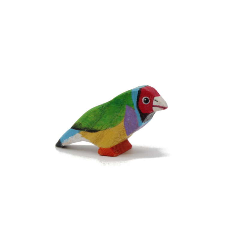 Gouldian Finch Wooden Bird Figure - by Good Shepherd Toys