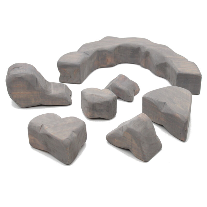 Grey Wooden Rock Set 001 - by Good Shepherd Toys