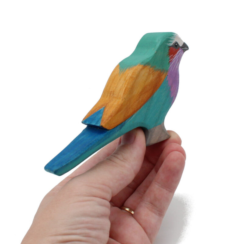 Lilac-Breasted Roller / Medium Size Wooden Bird - Image 2