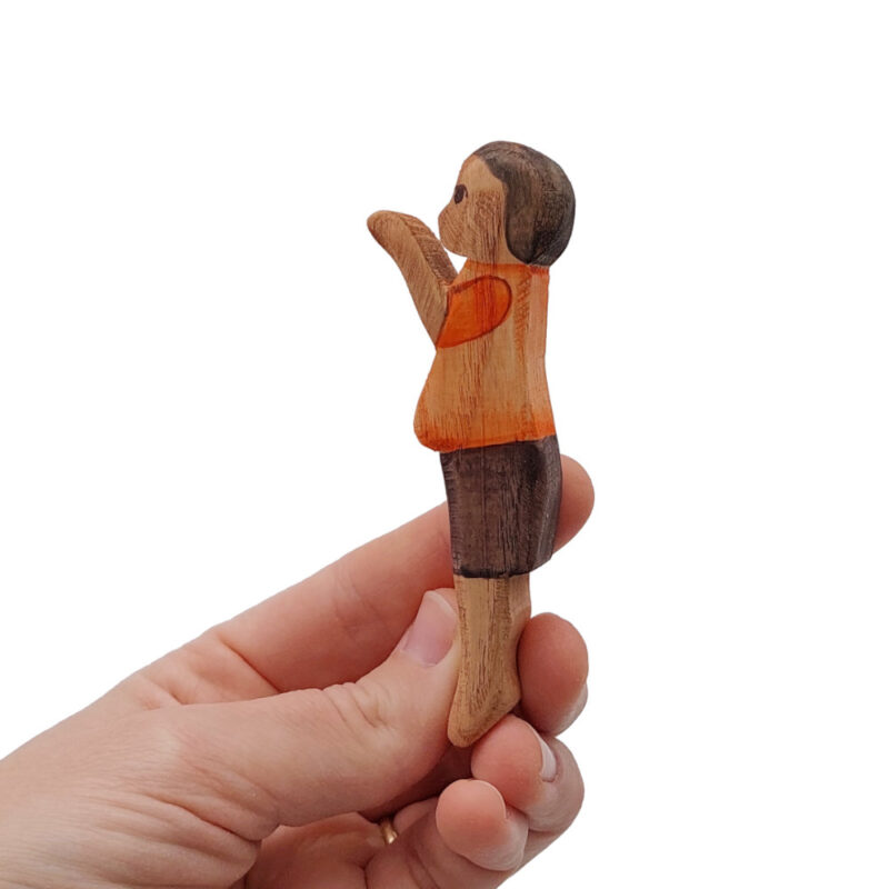 Little Boy Tiptoe with Dark skin in Hand - by Good Shepherd Toys