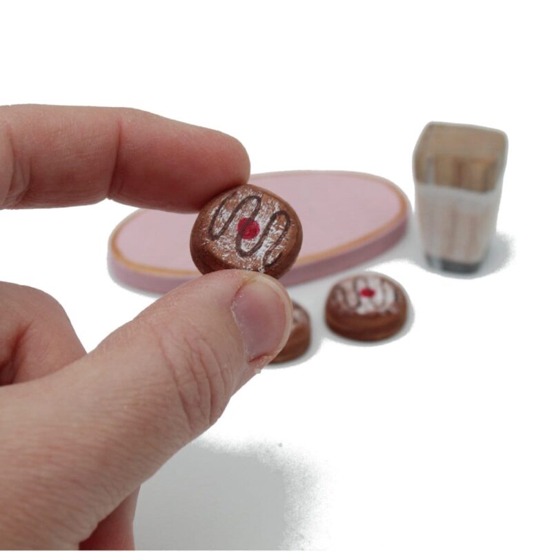 Miniature Milk and Cookies Tray in Hand - by Good Shepherd Toys