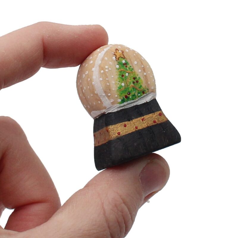 Miniature Snow Globe Christmas Tree in Hand - by Good Shepherd Toys