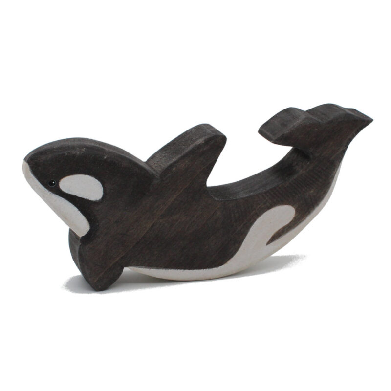 Breaching Orca Wooden Figure