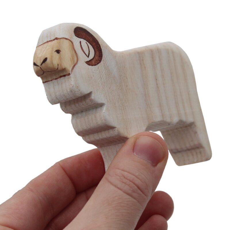 Ram Wooden Figure in Hand - by Good Shepherd Toys