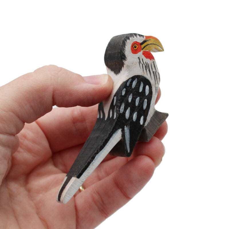 Southern Yellow-billed Hornbill Wooden Bird In Hand by Good Shepherd Toys