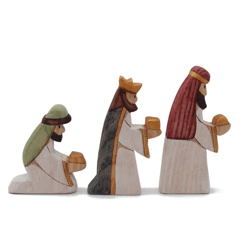 Three Wisemen Colour Wooden Figures - by Good Shepherd Toys