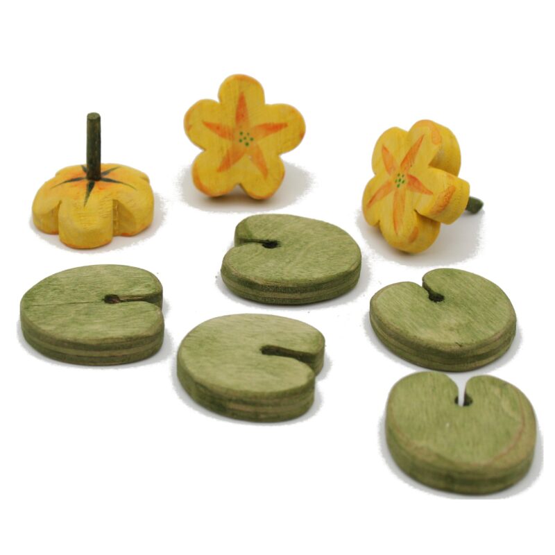 Yellow Floating Hearts Wooden Plants 001 - by Good Shepherd Toys